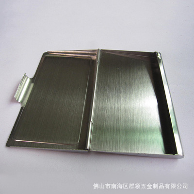 佛山市南海區群領五金制品廠 專業銷售高品質拉絲不銹鋼名片盒