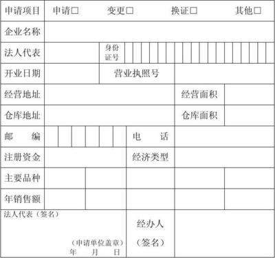 廣東省酒類零售許可證申請(qǐng)表(最新版)